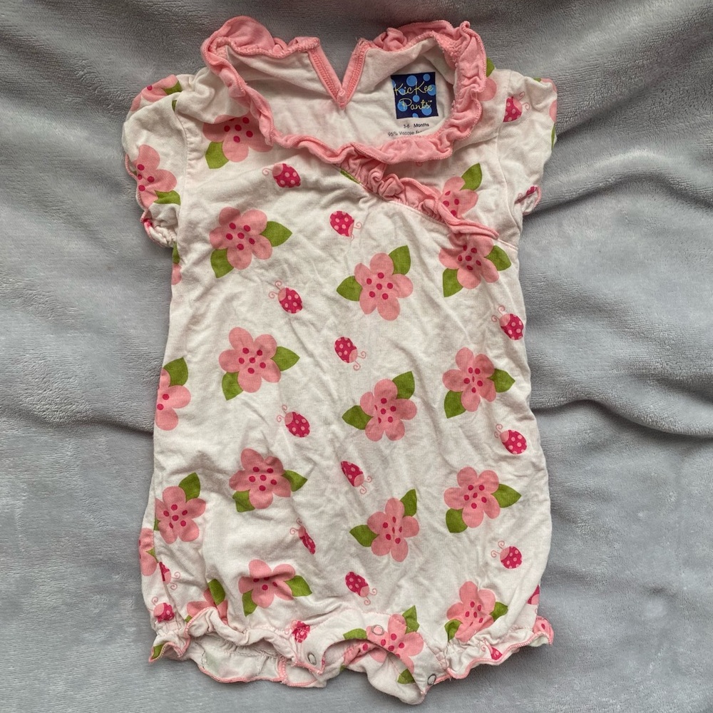 Kickee pants ruffle butt romper outfit 3-6 months